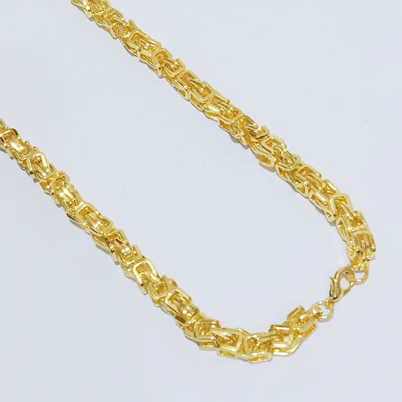 Kalung Rantai Titanium Emas Diameter 7mm - Gambar 3