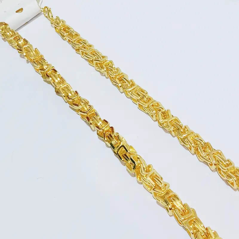 Kalung Rantai Titanium Emas Diameter 7mm - Gambar 4