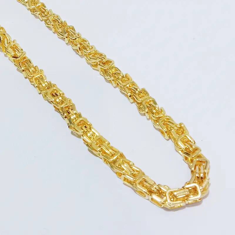 Kalung Rantai Titanium Emas Diameter 7mm - Gambar 5