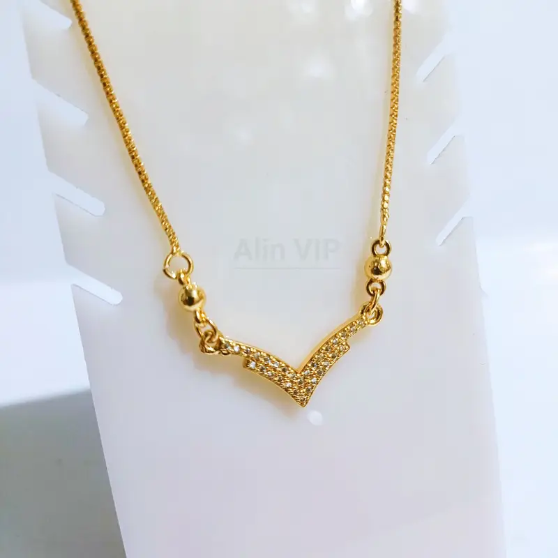 Kalung Gold Wanita Elegan Permata Cantik Anti Karat - Tampil Anggun Setiap Hari - Gambar 4