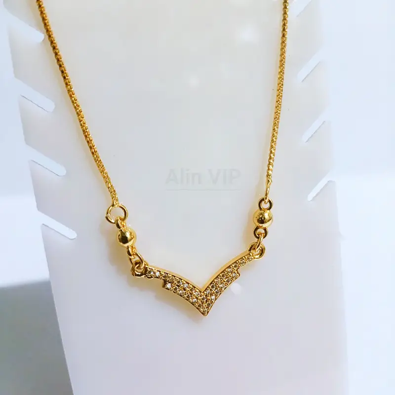 Kalung Gold Wanita Elegan Permata Cantik Anti Karat - Tampil Anggun Setiap Hari - Gambar 5