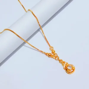 Kalung Koye Permata Simpel Dewasa Elegan Gold - Simpel tapi Mewah Pilihan Tepat untuk Sehari-hari