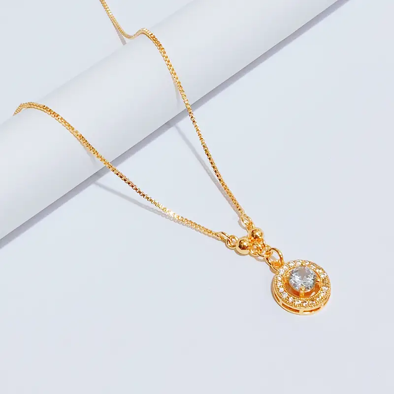 Kalung Koye Dewasa Permata Soliter Model Bulat - Keanggunan Bulat Permata Soliter yang Memukau - Gambar 2