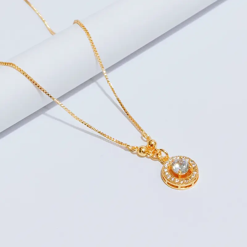 Kalung Koye Dewasa Permata Soliter Model Bulat - Keanggunan Bulat Permata Soliter yang Memukau - Gambar 3