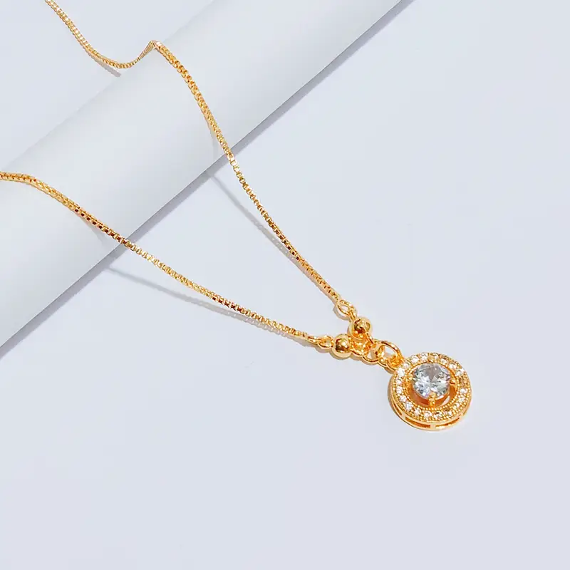 Kalung Koye Dewasa Permata Soliter Model Bulat - Keanggunan Bulat Permata Soliter yang Memukau - Gambar 5