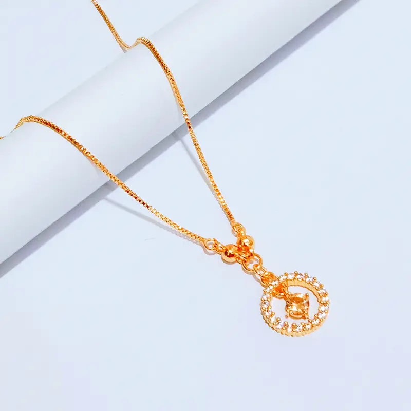 Kalung Dewasa Gold Permata Lapis Emas Anti Karat - Perpaduan Harmonis antara Gold Permata dan Lapis Emas - Image 2