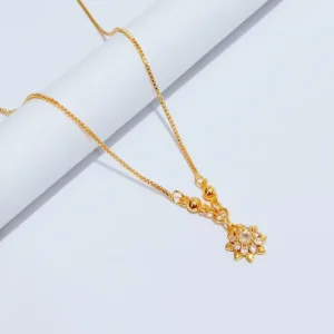 Kalung Gold Dewasa Kalung Koye Simpel Permata Satu - Kesederhanaan yang Mewah dengan Satu Permata