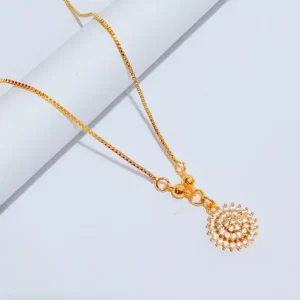 Kalung Koye Gold Permata Dewasa Elegan Model Bulat - Keanggunan Bulat yang Memancarkan Pesona Elegan