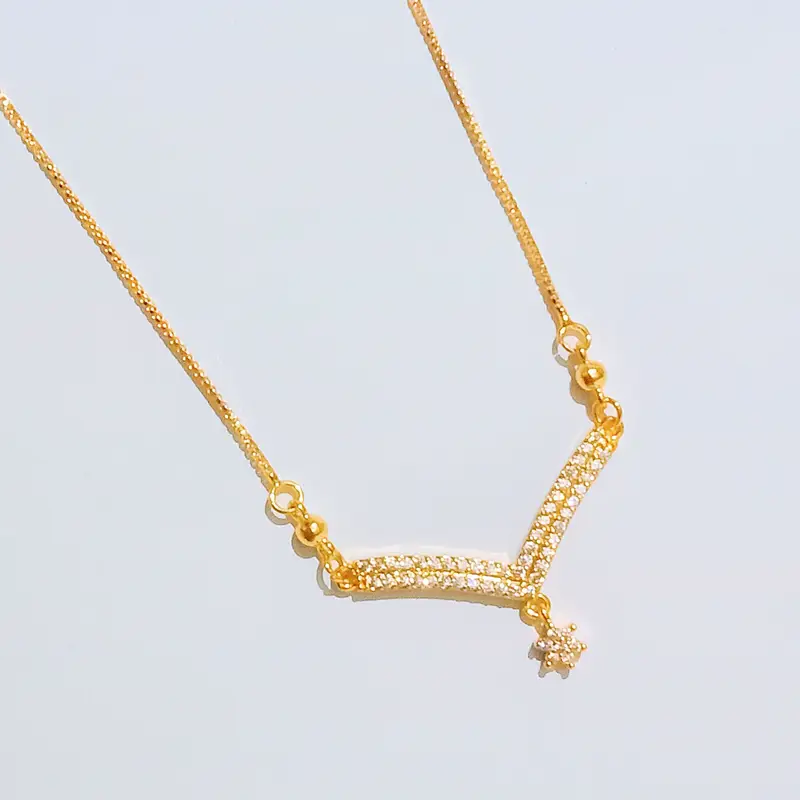 Kalung Koye Gold Permata Kalung Dewasa Model Kasual Anti Karat - Gambar 4