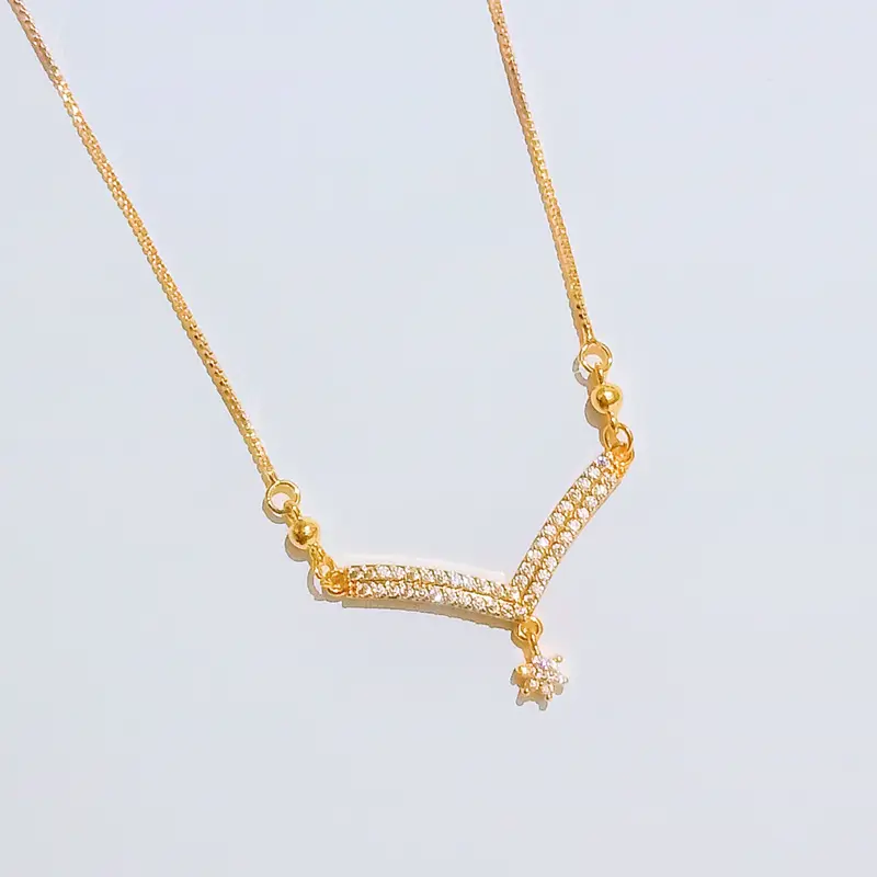 Kalung Koye Gold Permata Kalung Dewasa Model Kasual Anti Karat - Gambar 5