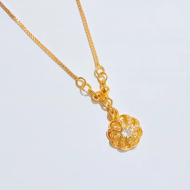 Kalung Koye Gold Permata Kalung Kasual Simpel Anti Karat - Gambar 2