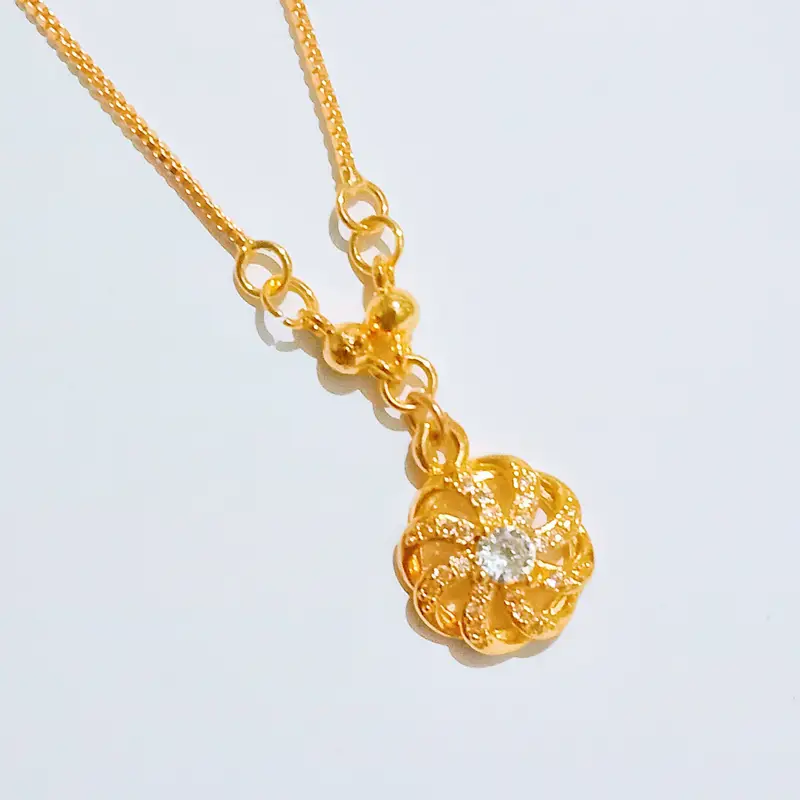 Kalung Koye Gold Permata Kalung Kasual Simpel Anti Karat - Gambar 3