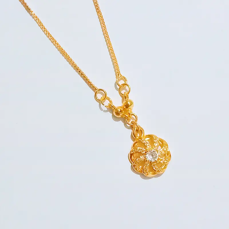 Kalung Koye Gold Permata Kalung Kasual Simpel Anti Karat - Gambar 4