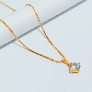 Kalung Gold Dewasa Model Simpel Permata Anti Karat