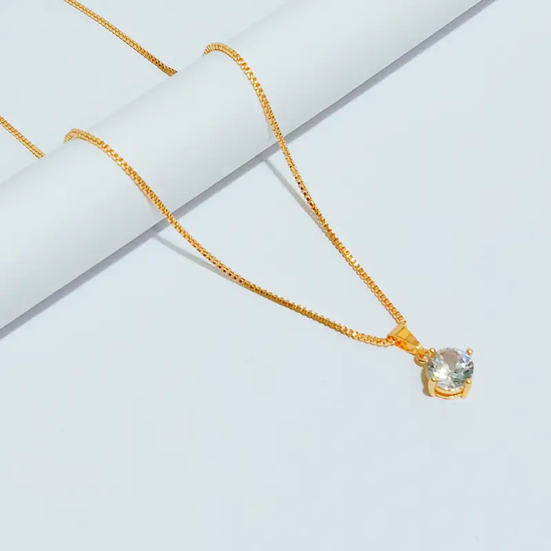 Kalung Gold Dewasa Model Simpel Permata Anti Karat - Gambar 3