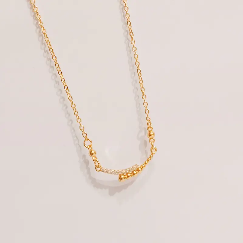 Kalung Koye Permata Zircon Model Elegan Kalung Lapis Emas Anti Karat - Gambar 3