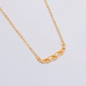 Kalung Koye Model Simpel Kalung Gold Dewasa Permata Zircon Lapis Emas Anti Karat