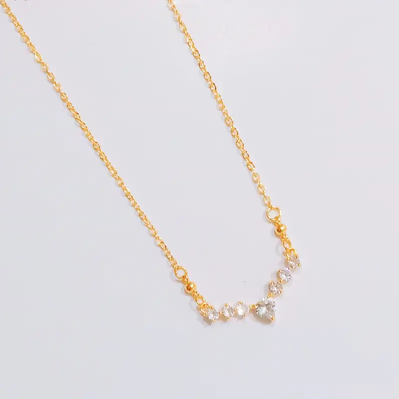 Kalung Koye Dewasa Kalung Gold Permata Zircon Lapis Emas Premium - Gambar 3