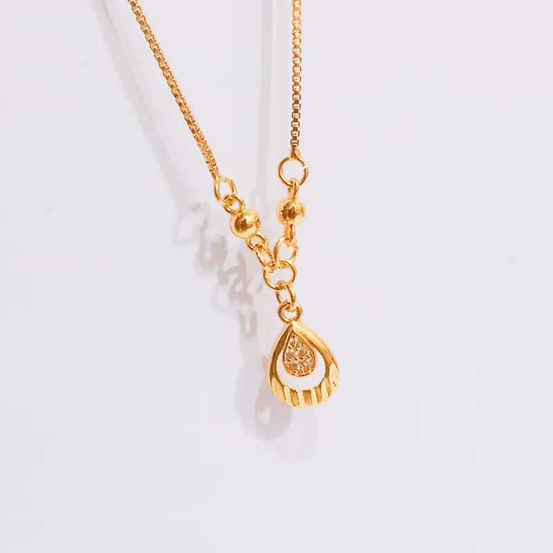 Kalung Koye Dewasa Simpel Premium Gold Kalung Permata Zircon Anti Karat - Gambar 5