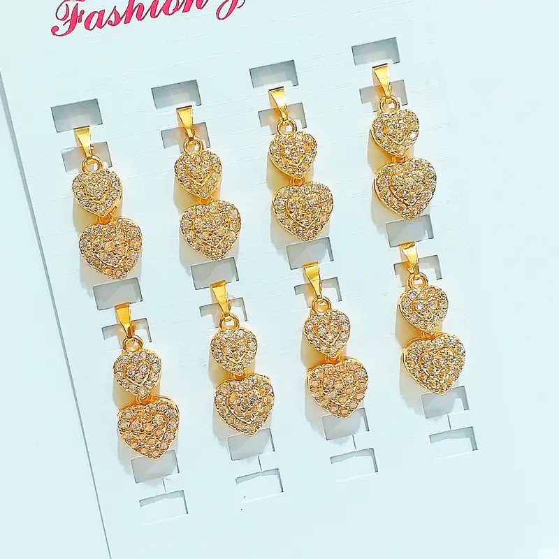 Liontin Love Permata Dewasa Lapis Emas - Gambar 2