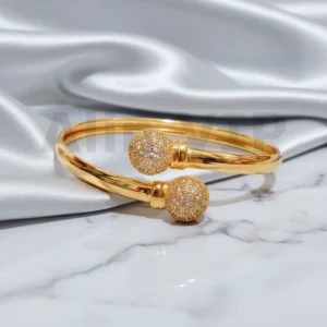 gelang bangle gold bola disco permata glb007 alin vip