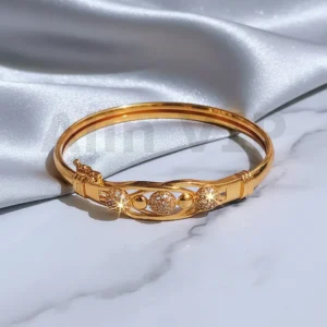 gelang bangle gold polos permata cakar glb001 alin vip