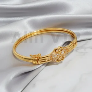 Gelang Bangle Gold Infinity Hati Permata Alin VIP GLB022 realpict