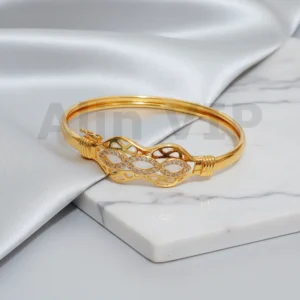 gelang bangle gold infinity kerawang permata glb002 alin vip
