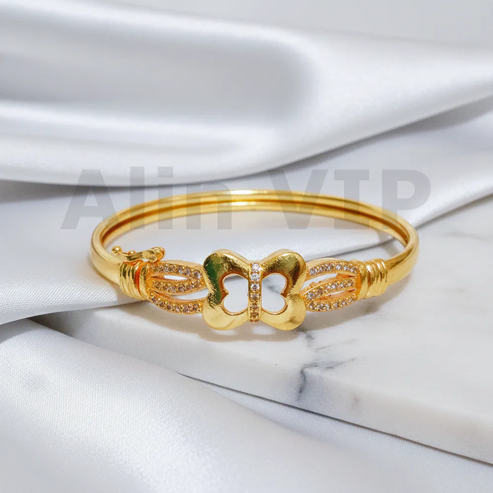 gelang bangle gold kupu kupu permata glb009 alin vip