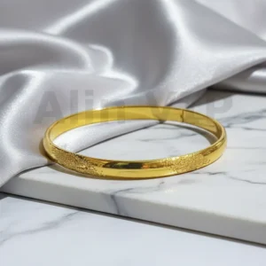 Gelang Bangle Gold Polos Pasir Klasik Alin VIP GLB018 realpict