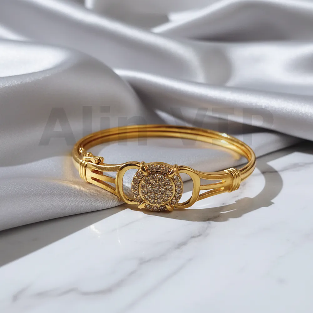 Gelang Bangle Gold Ring Cakar Permata Alin VIP GLB043 realpict