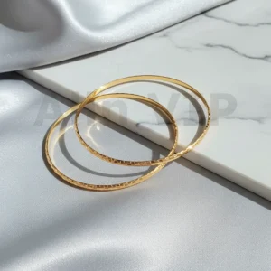 Gelang Bangle Gold Set Belah Ketupat Tipis Alin VIP GLB047 realpict