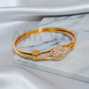 Gelang Bangle Gold Spiral Permata Alin VIP GLB024 realpict