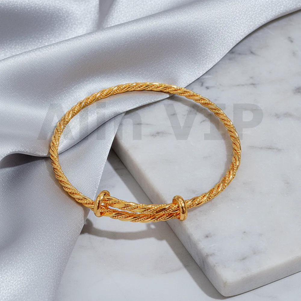Gelang Bangle Gold Tali Tambang Klasik Alin VIP GLB032 realpict