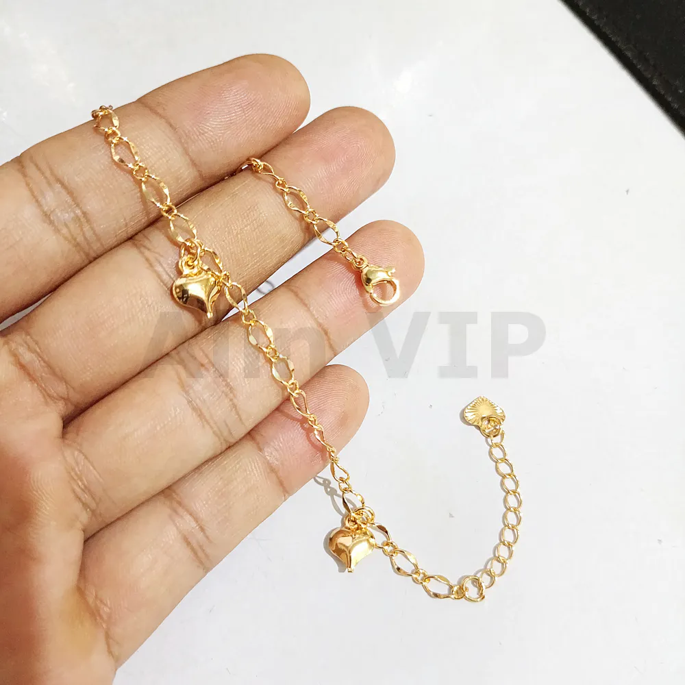 gelang rantai titanium wanita nori lapis emas love korea anti karat mewah alin vip glw002