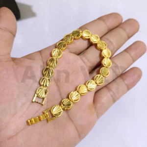 gelang rantai titanium wanita plat lapis emas mewah korea anti karat alin vip glw128