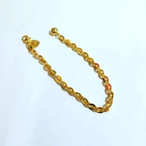 gelang tangan rantai nori kaca wanita titanium anti karat bandul lonceng alin vip glw113