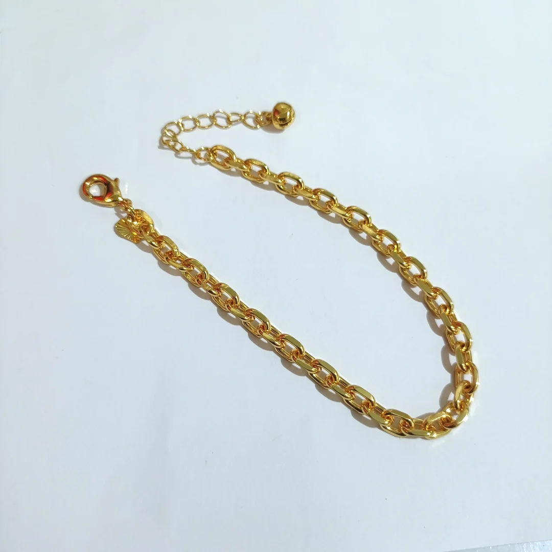 gelang tangan rantai wanita titanium anti karat lonceng korea alin vip glw112