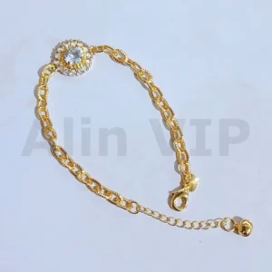 gelang tangan wanita lapis emas mata zircon mewah alin vip glw186