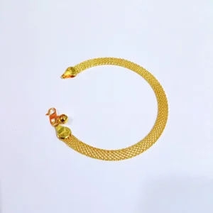 gelang titanium pria wanita gold rantai pasir jaring pipih anti karat luntur alin vip glw142