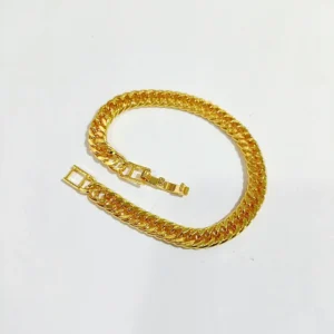 gelang titanium pria wanita gold rantai sisik naga ramping anti karat alin vip glw148