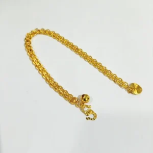 gelang titanium wanita gold rantai nori double kasur kait s anti karat alin vip glw135