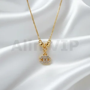 kalung anak gold liontin permata zircon minimalis kla001 alin vip