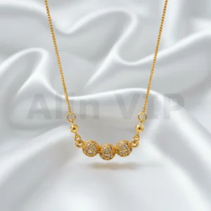 kalung anak gold rantai itali liontin 3 bola kla003 alin vip