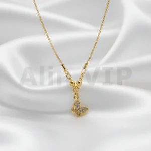 kalung anak gold rantai itali liontin kupu-kupu kla007 alin vip