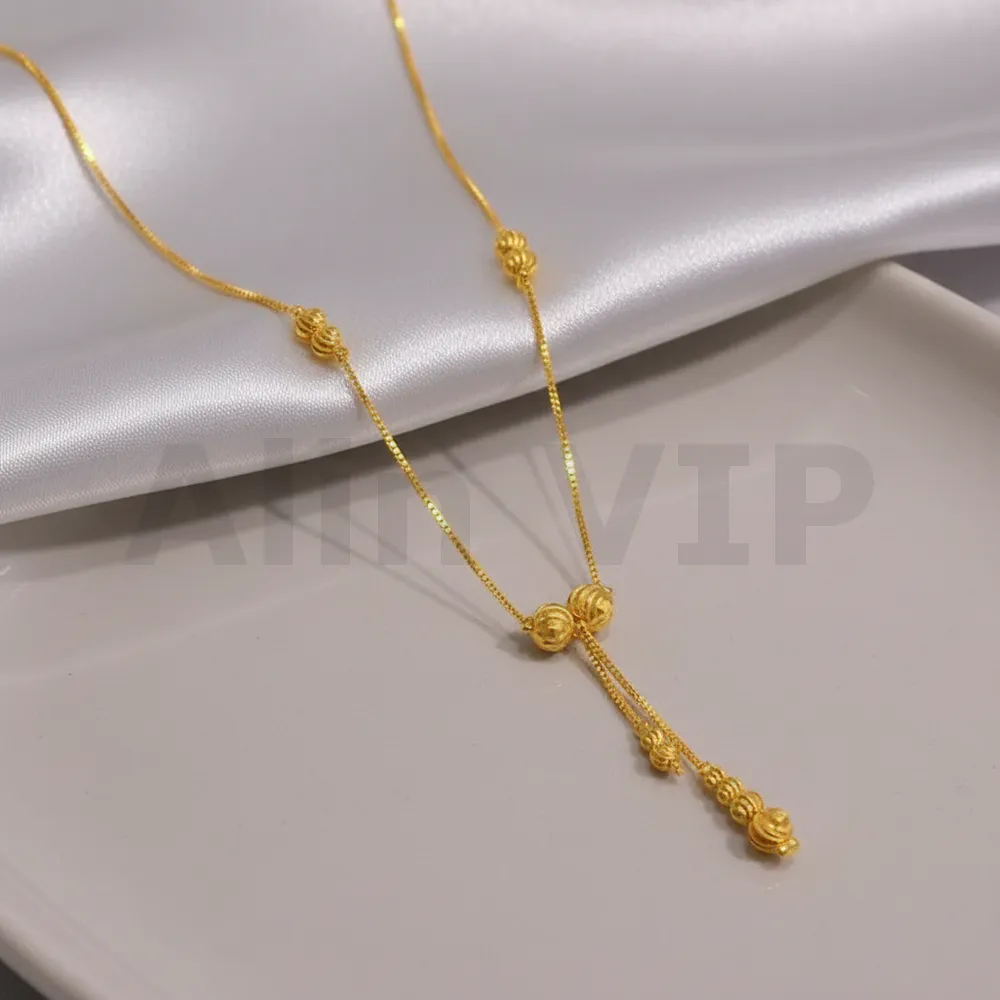 kalung gold liontin juntai bola ukir mewah klw098 alin vip