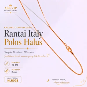 kalung titanium gold rantai italy polos halus alin vip klr028