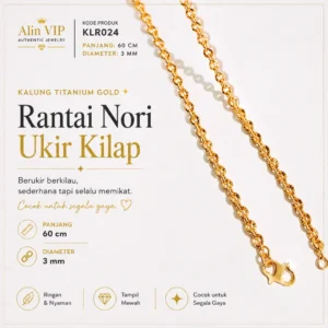 kalung titanium gold rantai nori ukir kilap alin vip klr024