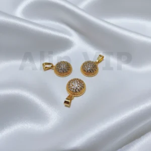 Liontin bulat matahari permata zircon ceria penuh energi positif LTW030