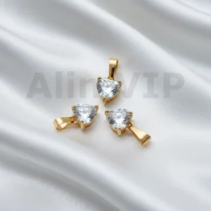 Liontin hati solitaire permata zircon sederhana romantis penuh makna mendalam LTW058